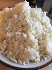 A picture of a bowl of cauliflower rice
